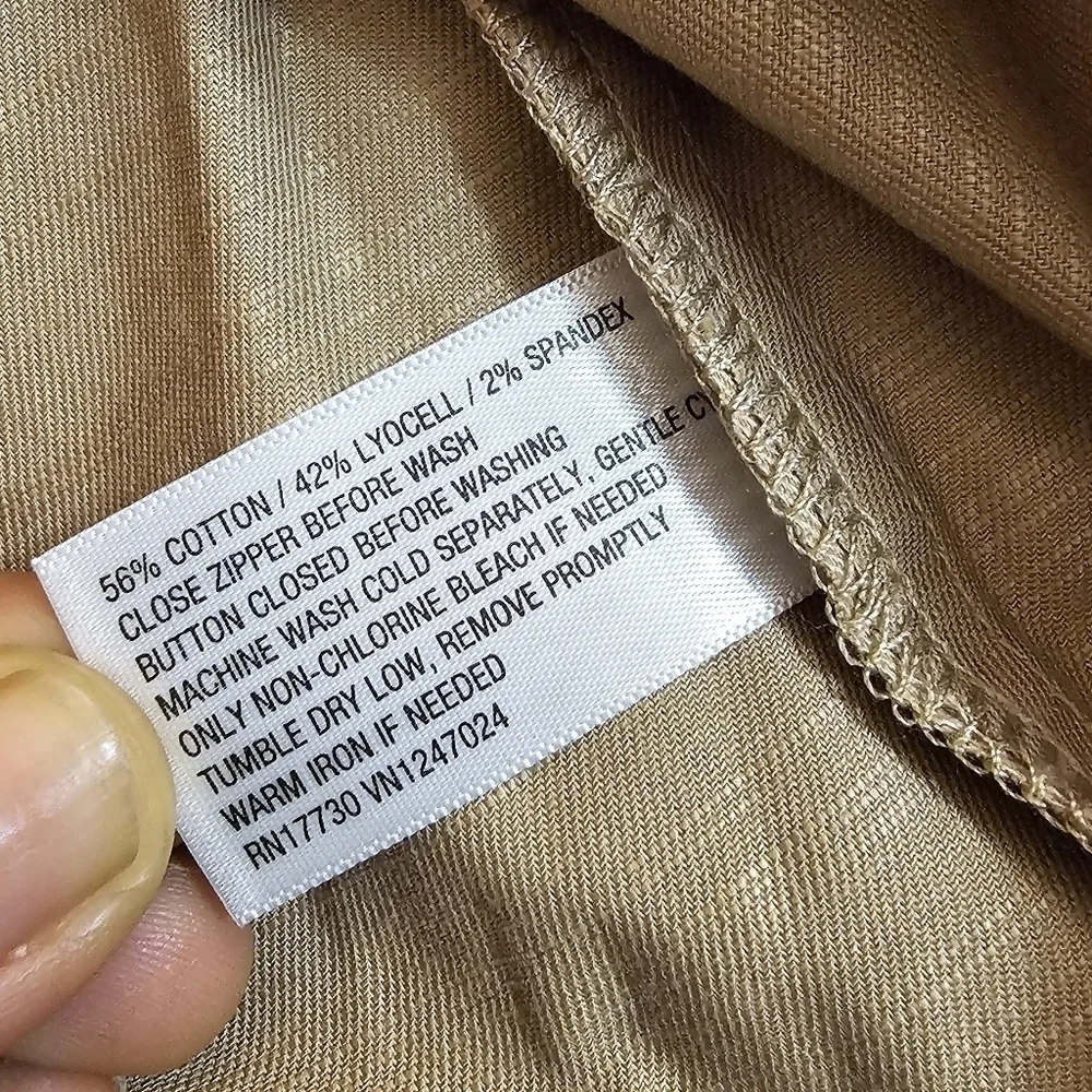 A New Day Camel Tan Khaki Casual Minimalist Lyocell Blend Skirt Size XS
